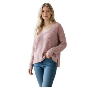 SO PINK WAFFLE KNIT PULLOVER SZ.XS EUC.